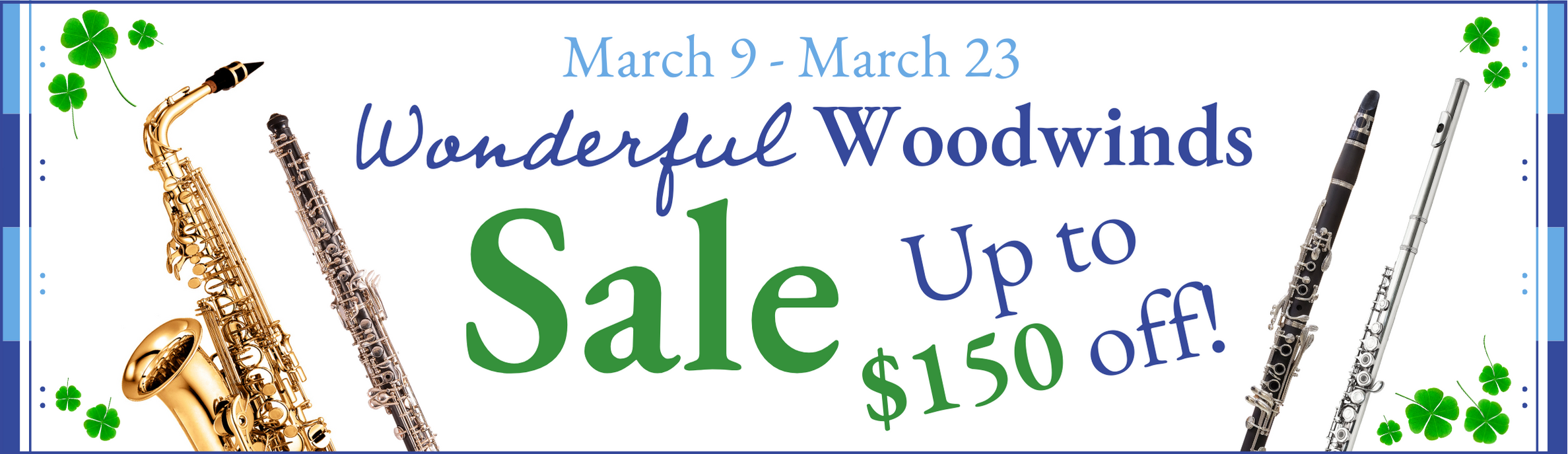 Wonderful Woodwinds Sale